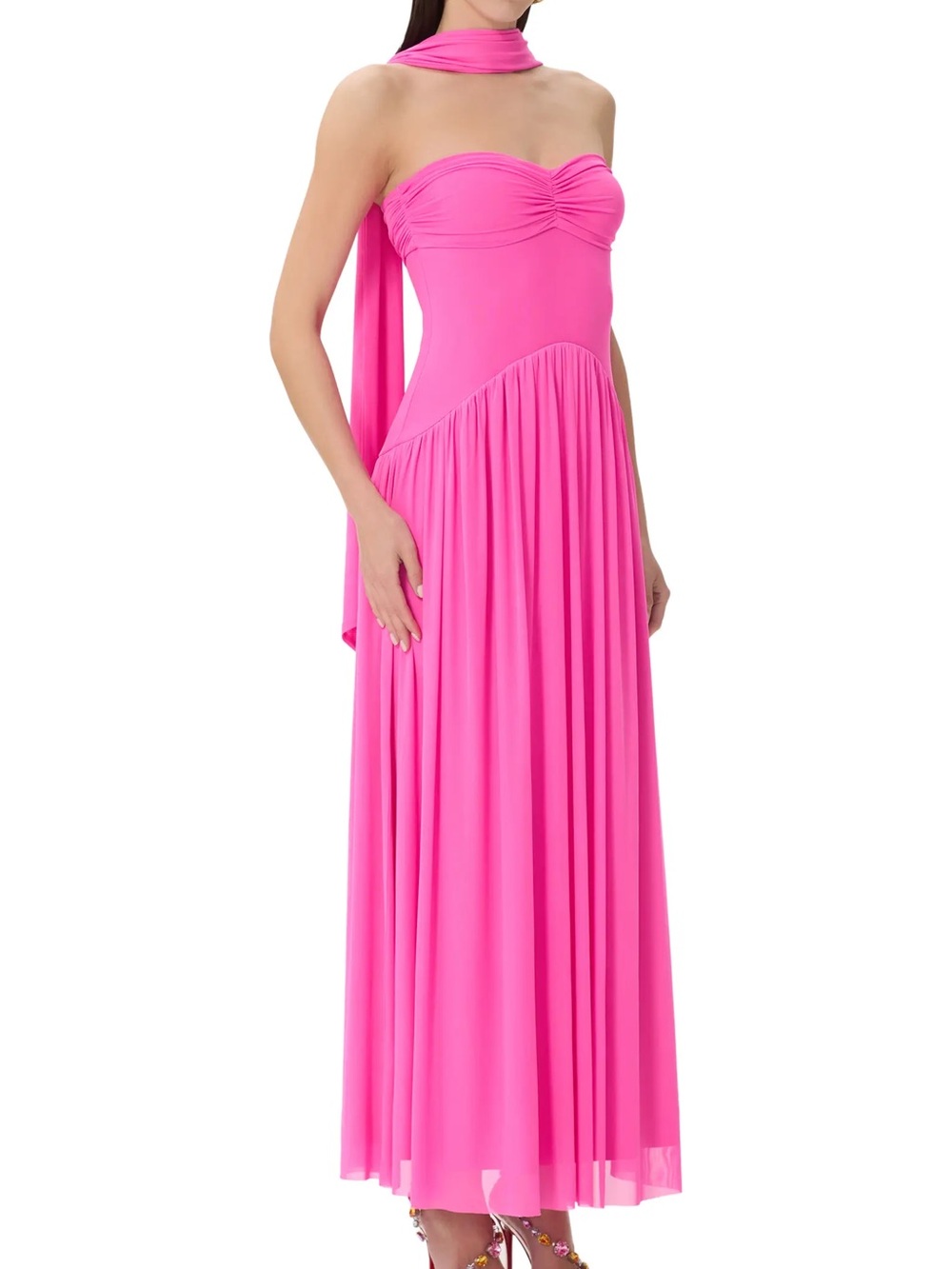 AFRM Rori Strapless Maxi Gown in Pink - Picture 3 of 8